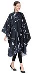 PERFEHAIR Barber Hair Cutting Cape, Professional Salon Hairdressing Gown with Snap Closure-Black