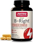 Jarrow Formulas B-Right Optimized B-Complex, Dietary Supplement for Cellular Energy, Immune Health and Stress Management Support, 100 Veggie Capsules, 100 Day Supply