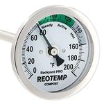 REOTEMP Backyard Pro Compost Thermometer, with PDF Composting Guide (0-200 Fahrenheit) (36 Inch Stem)