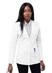 Adar Universal Lab Coats for Women - Tailored 28" Consultation Lab Coat - 2814 - White - S