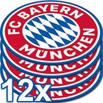 amscan 9906510 FC Bayern Munich Beer Mats Set of 12 Diameter 10.7 cm Paper Coasters for Glasses or Cups Perfect for The Fan Club or Football Theme Party