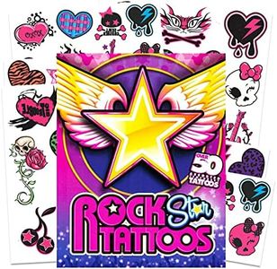 Savvi Rocker Rock Star Tattoos for Girls 50 Temporary Tattoos