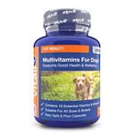 Multivitamin for Dogs, 180 'Split and Pour' Capsules. Pet Multi Vitamin Providing 16 Essential Vitamins and Minerals.