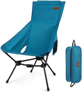 RISEPRO Upgraded Outdoor Camping Chair Portable Lightweight High Back Folding Camp Chairs with Sturdy Triangular Structure & 2-Sided Pocket for Outdoor Backpacking Hiking Travel Picnic Fishing DC