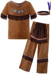 ReliBeauty Native American Costume Boys Kids Dress Outfit,8/140