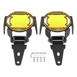 Motorcycle Fog Lamp,Light Guard Protective Aluminum Cover LED Lamp Protector Fit for R1200GS/R1250GS Adventure LC (Pair)(yellow)