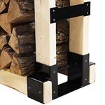 Sunnydaze Firewood Log Rack Bracket Kit - Adjustable to Any Length - Closed-End Design - 1 Pair of Brackets