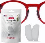 Setex Gecko Grip Anti-Slip Nose Pads for Eyeglasses, (5 Clear Pair) USA Made, Innovative Microstructured Fibers, 1mm x 7mm x 16mm