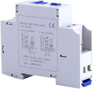 DEWIN Temporizzatore Luci Scale,Interruttore Timer 230V Temporizzatore Interruttore a Tempo Interruttore Temporizzatore Meccanico Elettronico a Relè 220-240VAC 16A per L'illuminazione di Corridoi