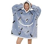 XMLMRY Blanket Hoodie,Wearable Blanket,Sweatshirt Blanket,Oversized Hoodie,Comfy Blanket Sweatshirt,Sweater Blanket,Sherpa Cozy Giant Hoodie Blankets for Women Men Adults Kids (Jumping Puppy, Adult)