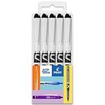 Pilot V PEN - Erasable Disposable Fountain Pen - 0.6mm Nib Tip - Medium Line - Wallet Pack of 5 - Black Ink