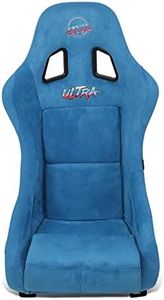 NRG Innovations NRG-FRP-303BL-ULTRA Universal Prisma Ultra Fixed Back Bucket Racing Seat for 6-Point Harnesses,Size M, Blue Seat Cover
