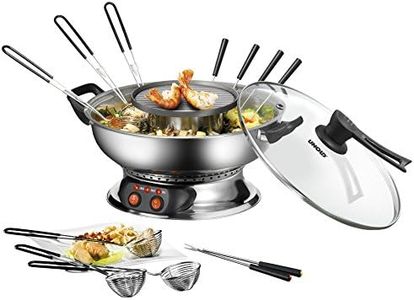 Fondue chinoise électrique tout inox avec grill - Unold 48746 - 1950 watts