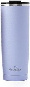 GRANDTIES Insulated Coffee Tumbler Cup w/Tritan Lid | Leak Proof, Reusable, Double Walled Vacuum Stainless Steel Travel Mug | Thermal Cups for Hot and Cold Drinks (Snowy: Sanctuary, 20oz)