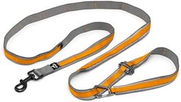 Kurgo 6 in 1 Quantum Leash, Hands Free Leash for Dogs, Running Belt Lead, Crossbody & Waist Belt Style, Reflective, Carabiner Clip, for Training, Hiking, or Jogging, 4 Colors