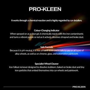 Pro-Kleen Dragon's Blood Fallout Remover 5L – Iron Contamination Cleaner, pH Neutral for Wheels, Paintwork, Glass