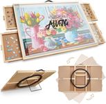 ALL4JIG 1000 Pieces 2-in-1 Tilting & Rotating Puzzle Board, 30" x 22"Adjustable Angle Puzzle Board with 4 Drawers & Clear Protective Cover, Birthday Gift for mom