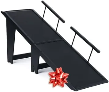 25In Dog Ramp for High Beds | Sturdy Ramp for Dogs to Get on Bed with High Rails and 200lbs Capacity - Non-Slip Surface and Adjustable Design, Perfect for Pets Rampa para Perros