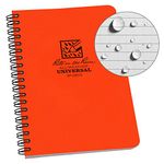 Rite in the Rain Universal Notebook, Side Spiral Bound, 4⅝" x 7" (32 Sheets) - Orange