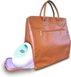 Iris & Ella Breast Pump Bag Diaper Tote - Vegan Leather diaper bag Spacious and Convenient Breast Pump Bag W/16 inches Laptop Sleeve | Breast Pump Backpack, Brown, 1 Count (Pack of 1), Modern