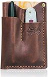 EASYANT Leather EDC Pocket Organizer Men Handmade Sheath Knife Holster Pouch Wallet Brown