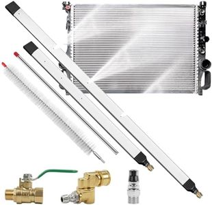 47" & 24" Radiator Cleaning Wand 2-Piece Set - 4500 PSI Stainless Steel Dual Water/Air Radiator cleaner Cleaner/Pressure Washer Gun Adapter & Tips for Cars, Trucks, RVs, Heavy Equipment