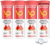 Venture Pal Chewable Electrolyte Tablets, Fast-Melt Sugar-Free Stick Salt Tablets - Watermelon for Rapid Hydration, Outdoor Running, Hiking, Sports | Keto & Vegan Friendly | 80 Count (4 Pack)