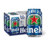 Heineken 0.0% Non Alcoholic Lager Beer Zero Dot Zero Can - 6 Pack, 6 x 330 ml