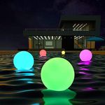 LOFTEK LED Dimmable Floating Pool Lights Ball, 12-inch Cordless Night Light with Remote, 16 RGB Colors & 4 Modes, Rechargeable & Waterproof, Perfect for Indoor/Outdoor, Pool, Exhibition Decor, 1PC