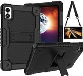 SOATUTO for Vortex T10M PRO/Vortex ZTAB10 10.1 inch Tablet Case Hybrid ShockProof Kids Friendly with Stand Cover for Vortex T10M PRO/Vortex ZTAB 10 10.1 inch Tablet (Black/Black)