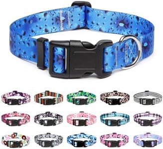 Mercano Hundehalsband Verstellbares, Weich Nylon Komfort & Robuster Gemustertes Hunde Halsband für Kleine Mittlere Große Hunde Welpen Katzen (S, Ozean)