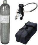 Orctac CE 2L 4500psi Paintball Tank System,Paintball/hpa Tank pcp/Paintball air Tank Carbon Fiber pcp Tank air Tank Scuba Tank with M18*1.5 Thread Dual Gauge Valve,Produced in November 2025