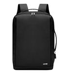 HOMIEE Expandable Travel Backpack for Men Women Fits 15.6 Inch Laptop, Black, Large, Backpack