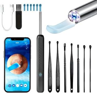 Kawayiads Ear Wax Cleaning Camera Set with 1080P HD Camera & 6 LED Lights, Wireless Ear Wax Removal Tool, Portable Waterproof Otoscope for Adults & Kids, USB Rechargeable