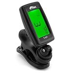 TIGER T-47 Clip-On Digital Chromatic Tuner for Acoustic, Electric, Bass Guitars, Banjo, Ukulele, Violin Black