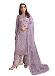 RUDRAPRAYAG Women Net Anarkali Suit(4633-G_Purple_Free Size)