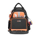 WISEPRO Tool Backpack, Heavy Duty Tradesman Backpack with Molded Base, Tool Organizer for Electricians, Construction, Maintenance Worker