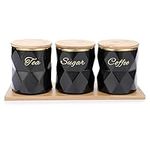 JUXYES Set of 3 Ceramic Canisters S