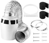 [Upgraded]AMI PARTS 3 IN 1 Indoor Dryer Vent Kit Include Dryer Vent Bucket and Dryer Hose with 4-Inch by 5-Feet Proflex Duct for Electric Dryer