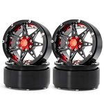 ZuoLan 4PCS Aluminium Alloy 2.2 Inch RC Beadlock Wheel Rim for 1/10th RC Crawler Model Car Axial Wraith SCX10 TRX4