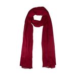 WESTEND CHOICE Crepe Chiffon Scarf Ladies Neck Wrap Women Scarves Crinkle Chiffon Scarf Stole Shawl women's scarves & wraps 150x47 cm (Burgundy)