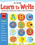 All in one - Learn to write: Capital letters, Small letters, Numbers 1-100, Hindi Varnmala