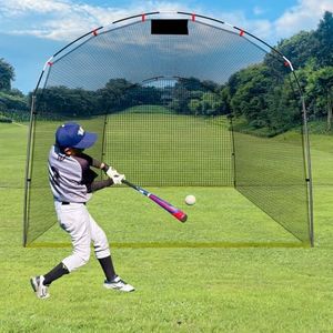 Sharellon Baseball Batting Cage - Portable Heavy-Duty Batting Cage Net for Baseball Softball Pitching Practice - 13×10×8FT Fit Kids Adults & Indoor Outdoor Training