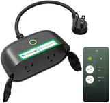 GHome Smart Outdoor Smart Plug, Smart Home Wi-Fi Outlet with 2 Sockets, IP64 Weather Resistance, Compatible with Alexa, Google Home & SmartThings, No Hub Required