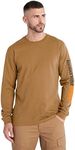 Timberland Unisex Adult Mens Core Logo Long-Sleeve T-Shirt, Factory, Large, Dark Wheat, Large US