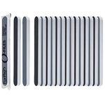 ForPro O-Files Fat Buffer, 240/1200 Grit, Double-Sided Manicure Nail Buffer, 6" L X.75" W, 50-Count