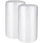 Bubble Cushioning Wrap Roll for Packing, 2-Pack Air Bubble Shipping Packaging Materials, 12 Inch x 72 Feet Total Easy Tear Perforated Every 12" Durable for Packaging Moving Mailing Shipping Boxes Supplies (White)