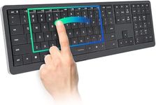 Clevetura CLVX 1 Windows | Touch On Keys & Gestures AI Keyboard | Bluetooth & USB-C | Low Profile Silent Scissor Keys | Interactive RGB | Aluminum Chassis | Compatible with Windows/Linux/Android