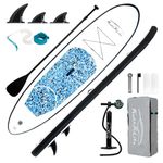 FEATH-R-LITE Inflatable Ultra-Light Stand Up Paddle Board for All Skill Levels Included with SUP, Adj Paddle, Pump, Backpack, Leash