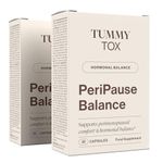 Perimenopause Supplement with Saffron, Lemon Balm, Biotin, Chromium, Folate, and Vitamins from Women, Tummy Tox PeriPause Balance, 60 Capsules